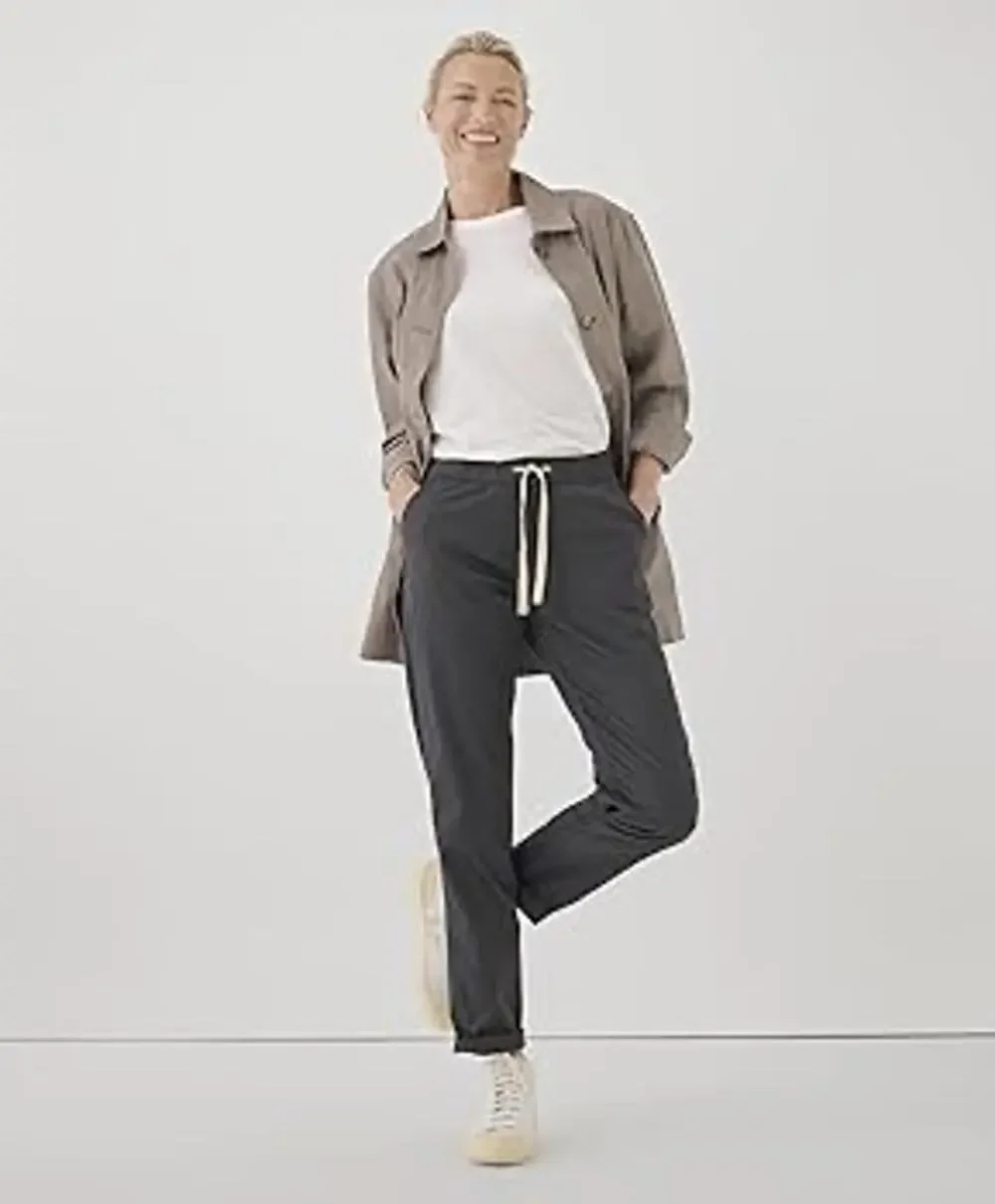 Pact Womens Medium Organic Cotton Daily Pants Drawstring Pull On Outdoors Casual
